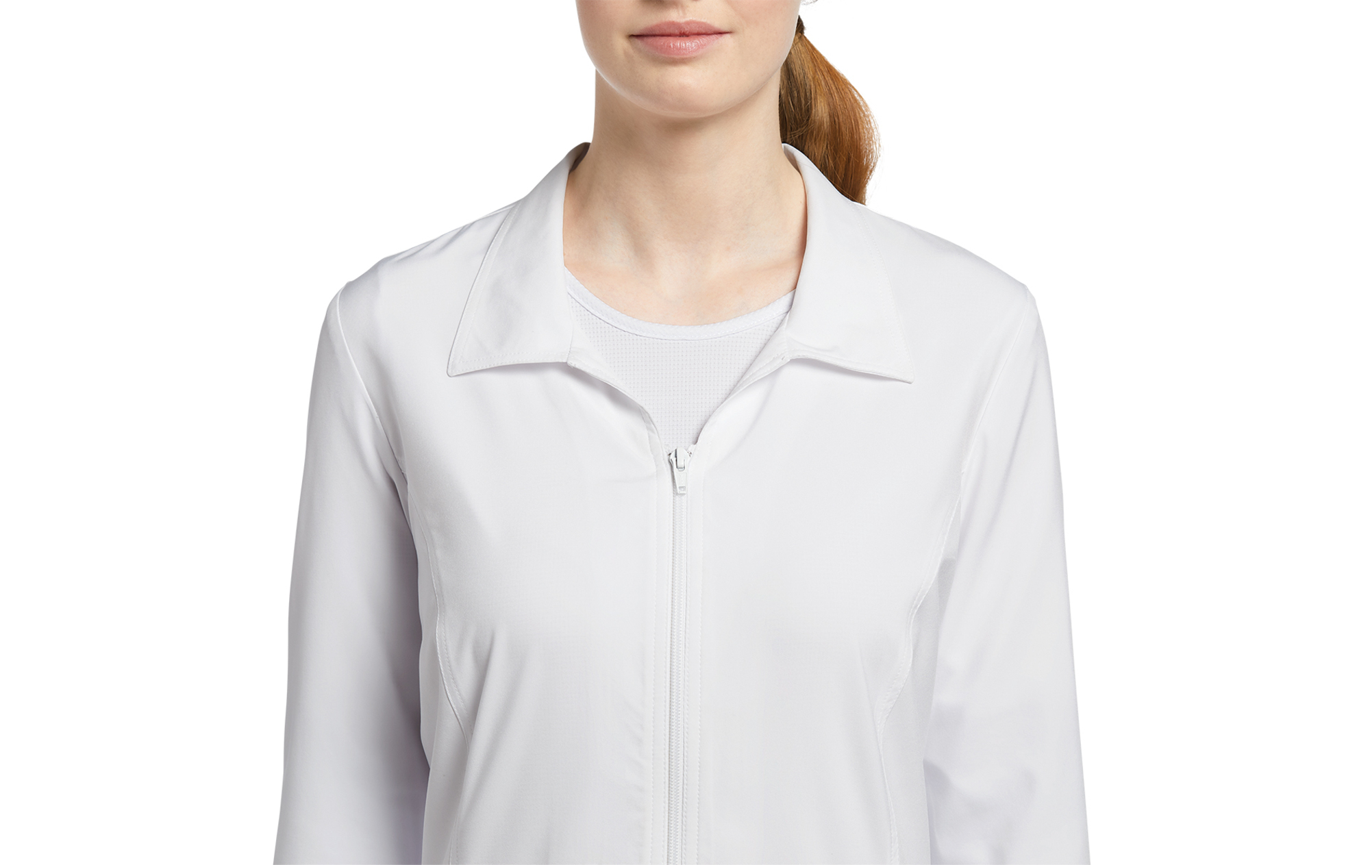 White Cross FIT Zip Front Zipper Labcoat The iBrow Academy